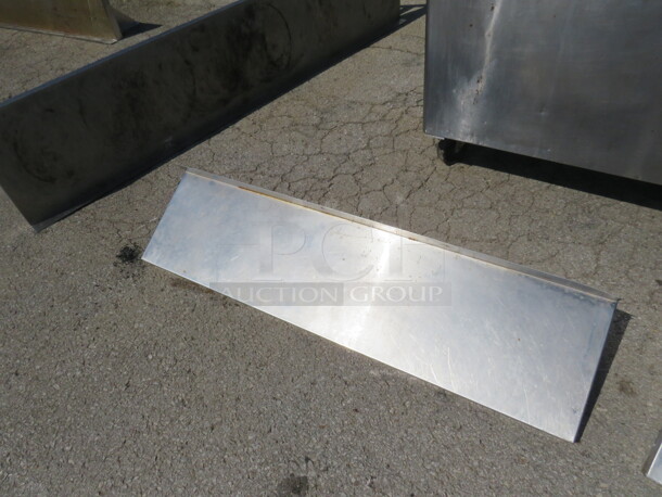One Stainless Steel Shelf With Brackets. 48X11X11