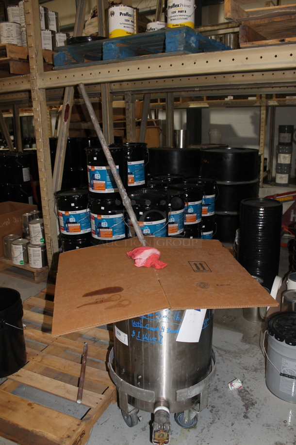 Metal Tank w/ Spigot on Commercial Casters. - Image 1 of 6