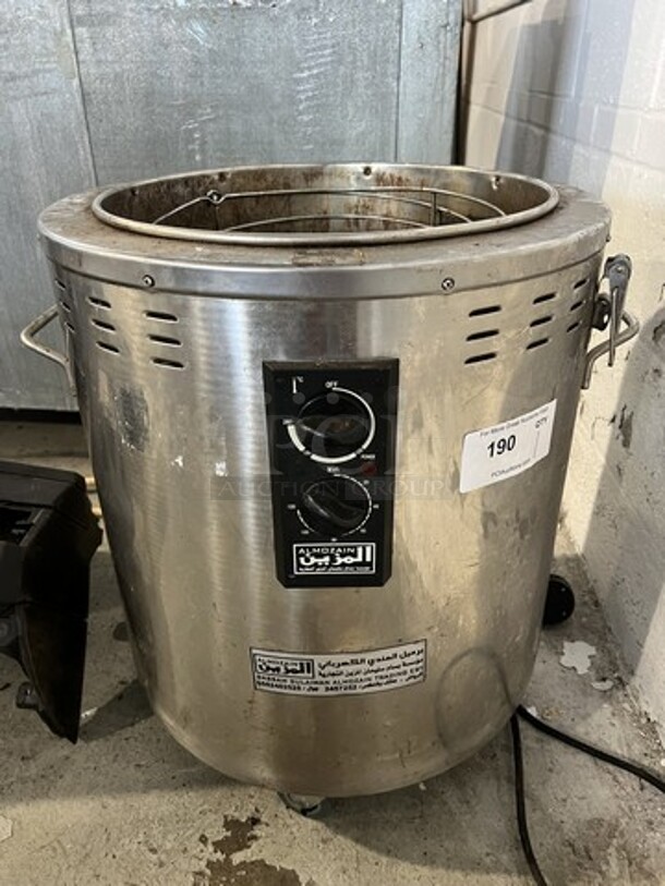 Foshan Shunde Bestech Model BT-811 Stainless Steel Commercial Floor Style Rice Cooker on Commercial Casters. 220-240 Volts. 22x20x24