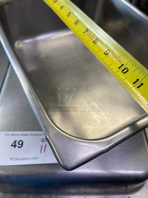 Commercial Deep Full Size Super Pan V Stainless Steel Steam Table / Hotel Pan With 8.3 Quart Capacity NSF 12x11x4 - Image 5 of 7