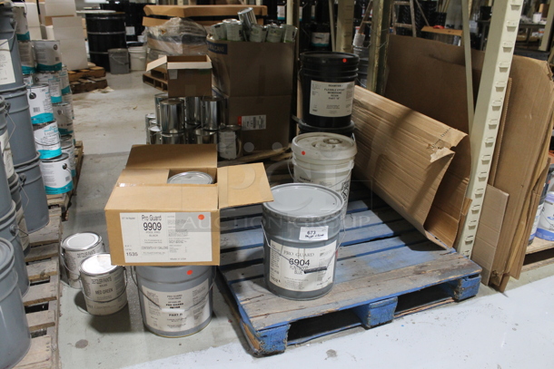 ALL ONE MONEY! TWO PALLET LOT of Various Items Including Flexible Epoxy Membrane Resin Part A and Pro Guard Pool Pro Black BUYER MUST REMOVE. - Image 2 of 6