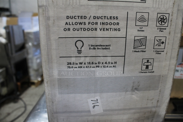BRAND NEW IN BOX! Vissani 30BLC19PRT PRF0185848 Range Hood. 120 Volts, 1 Phase.  - Image 7 of 7