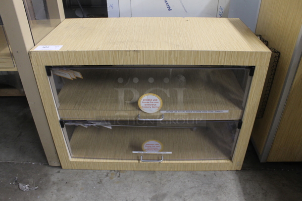 Wood Pattern 5 Tier Case w/ Poly Doors. - Image 1 of 3
