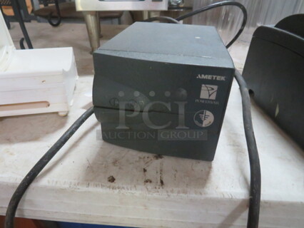 One Amtek Powervar Surge Protector. Model# ABCG065-11