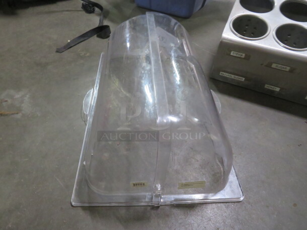 One Full Size Rolltop Clear Poly Chafer Lid. #PLRCF001R. $77.63. - Image 1 of 2