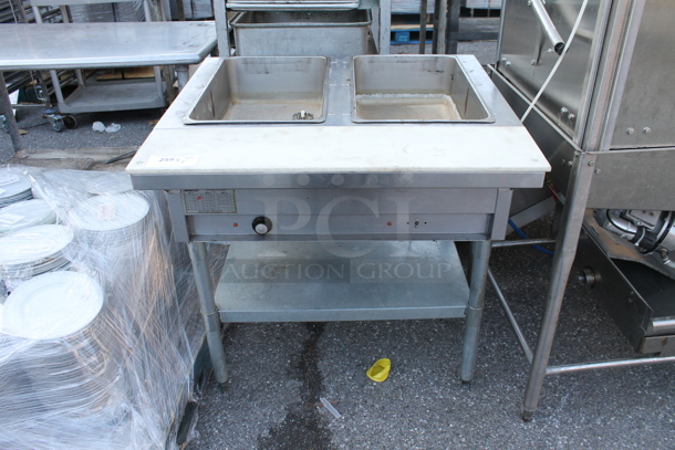 Eagle DHT2-120 Stainless Steel Commercial Electric Powered 3 Bay Steam Table. 120 Volts, 1 Phase. Tested and Does Not Power On