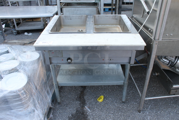 Eagle DHT2-120 Stainless Steel Commercial Electric Powered 3 Bay Steam Table. 120 Volts, 1 Phase. Tested and Does Not Power On - Image 1 of 4