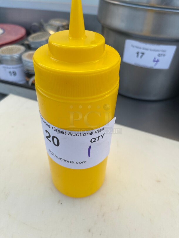 Yellow Plastic Dispenser - Image 1 of 2
