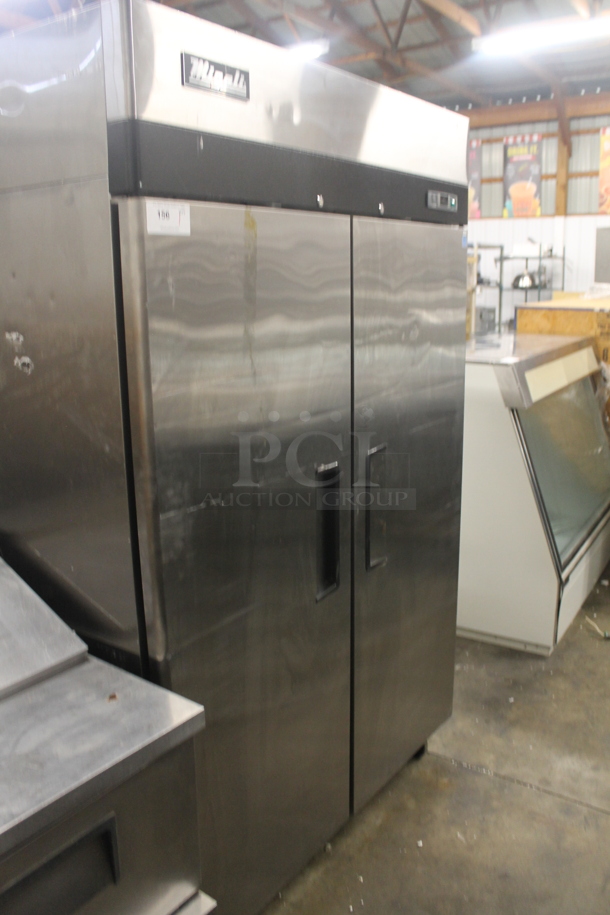 Migali C-2F-HC Stainless Steel Commercial 2 Door Reach In Freezer w/ Poly Coated Racks on Commercial Casters. 115 Volts, 1 Phase. Tested and Working! - Image 2 of 6