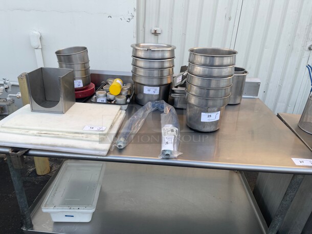 Commercial Stainless Steel Table NSF 62x37x34 - Image 6 of 9