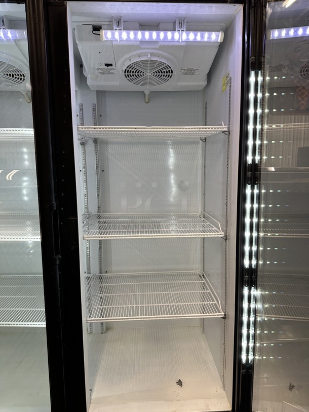 Imbera VRD43 ENERGY STAR Metal Commercial 2 Door Reach In Cooler Merchandiser w/ Poly Coated Racks. 115 Volts, 1 Phase. Tested and Powers On But Does Not Get Cold - Image 6 of 6