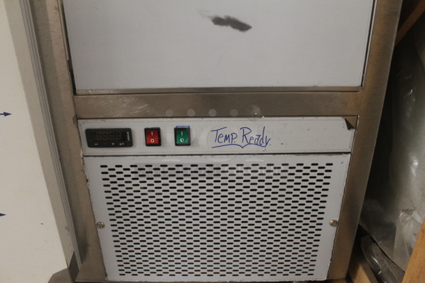 BRAND NEW SCRATCH AND DENT! Stainless Steel Commercial Single Door Work Top Cooler w/ Sink Basin, Back Splash and Door. Bay 11x15x11. Tested and Working! - Image 5 of 6