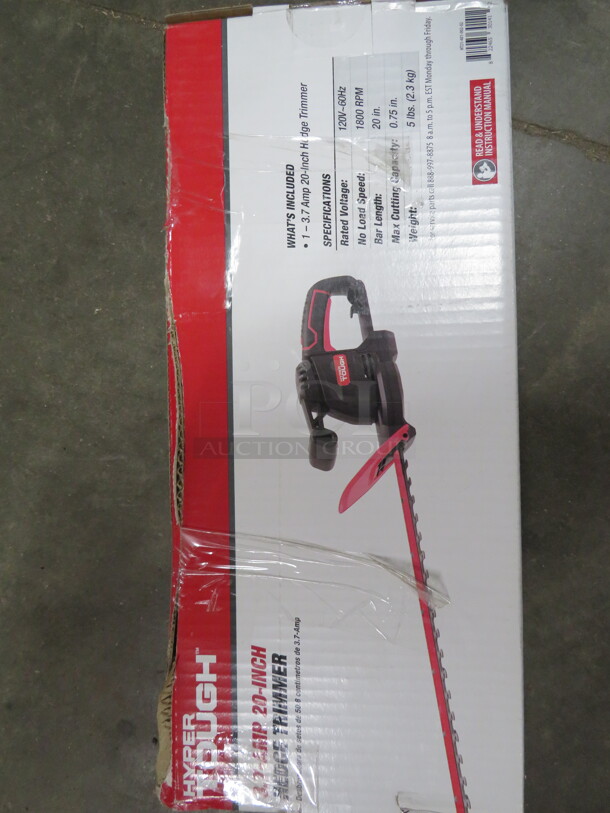 One Hyper Tough 3.7 Amp 20 Inch Hedge Trimmer.