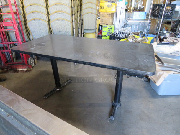 One Laminate Table Top On A Dual Pedestal Base. 60X30X30