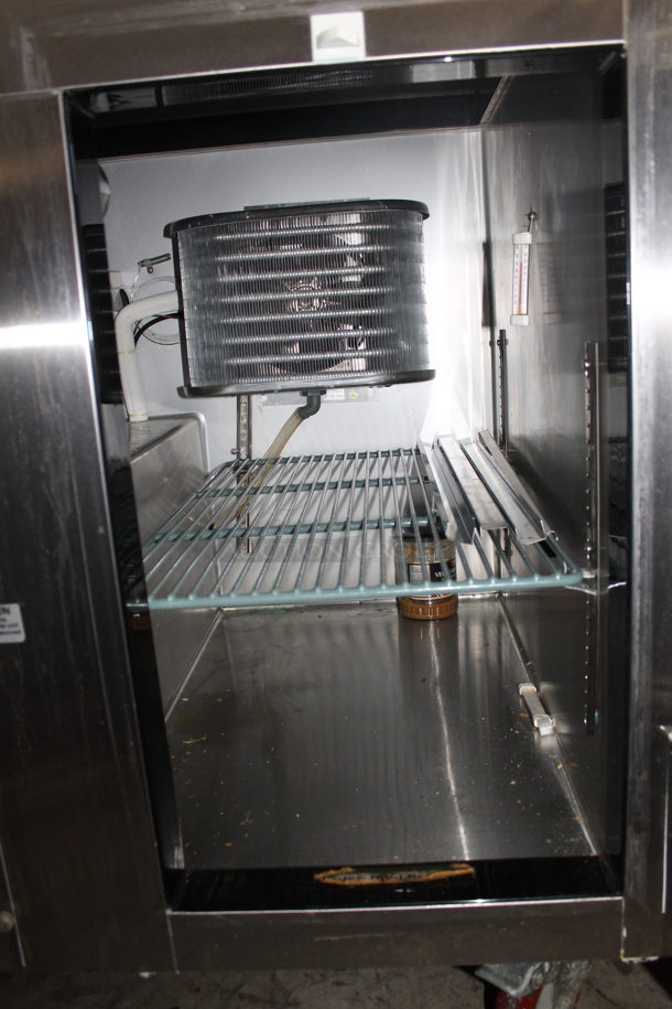 2017 Leader LM36 S/C Stainless Steel Commercial Sandwich Salad Prep Table Bain Marie Mega Top on Commercial Casters. 115 Volts, 1 Phase. Cannot Test - Unit Trips Breaker
 - Image 6 of 10