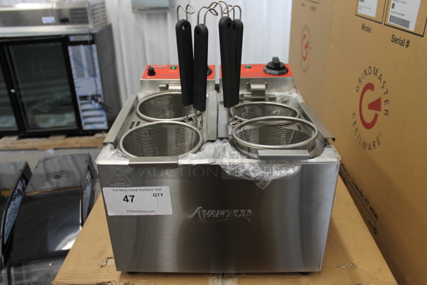 BRAND NEW SCRATCH AND DENT! 2023 Avantco 177PC102 Stainless Steel Commercial Countertop Electric Powered Pasta Cooker. Rethermalizer. 120 Volts, 1 Phase.  - Image 1 of 5