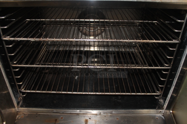 2 Bakers Pride Cyclone Stainless Steel Commercial Natural Gas Powered Full Size Convection Ovens w/ View Through Doors, Metal Oven Racks and Thermostatic Controls on Commercial Casters. 2 Times Your Bid! - Image 5 of 5