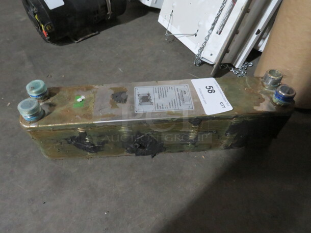 One Brazed Plate Heat Exchanger. #HTG052DW-40-3.0.  - Image 1 of 2