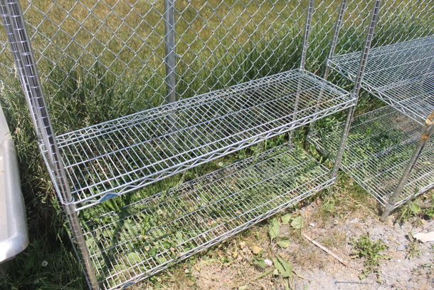 Commercial Stainless Steel Open Utility Shelf With Metro Style Shelving. BUYER MUST DISMANTLE. PCI CANNOT DISMANTLE FOR SHIPPING. PLEASE CONSIDER FREIGHT CHARGES. - Image 3 of 4
