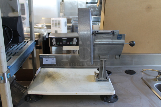 Nemco Metal Commercial Vegetable Slicer Mounted to Cutting Board. - Image 2 of 4
