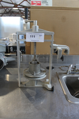 Nemco Metal Commercial Tuna Can Press.