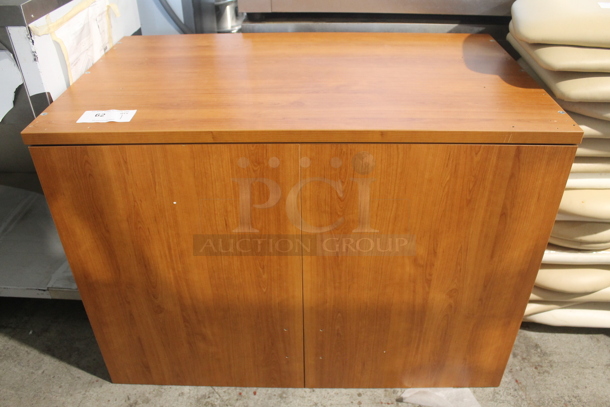 Wood Pattern 2 Door Cabinet. - Image 1 of 8