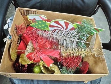 One Box Of Xmas Items.