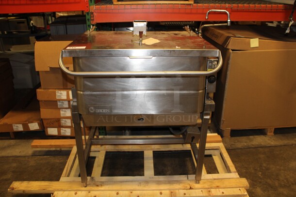 FOR PARTS! Groen Model NHFP-3 Commercial Stainless Steel Natural Gas Braising Pan. Per Owner: Has Gas Leak 