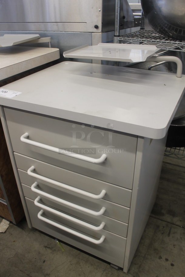 White Counter w/ 5 Drawers and Dental Equipment Contents. - Image 3 of 9
