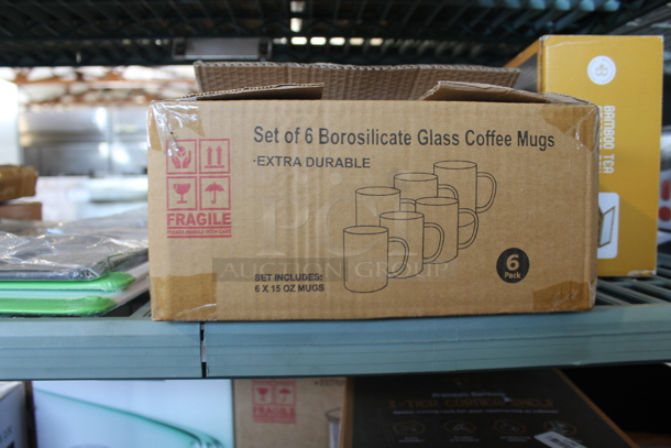 ALL ONE MONEY! Tier Lot of Various BRAND NEW SCRATCH AND DENT! Items Including Glass Coffee Mugs, Tea Storage Box - Image 4 of 5