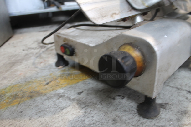 Stainless Steel Commercial Countertop Meat Slicer w/ Blade Sharpener. 115 Volts, 1 Phase. Tested and Does Not Power On - Image 4 of 4
