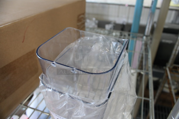 2 BRAND NEW! Clear Poly Bins. 4x4.5x5.5. 2 Times Your Bid! - Image 2 of 2