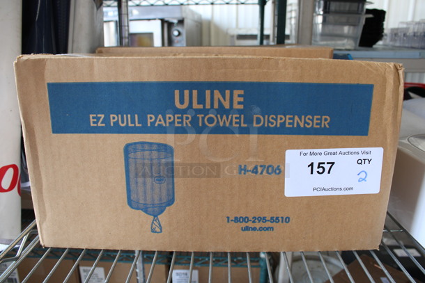 2 BRAND NEW IN BOX! Uline EZ Pull Paper Towel Dispensers. 2 Times Your Bid!