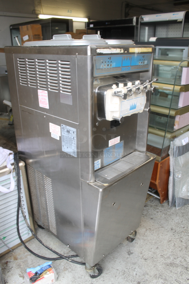 Taylor 794-33 Stainless Steel Commercial Floor Style Air Cooled 2 Flavor w/ Twist Soft Serve Ice Cream Machine on Commercial Casters. 208-230 Volts, 3 Phase. - Image 2 of 7