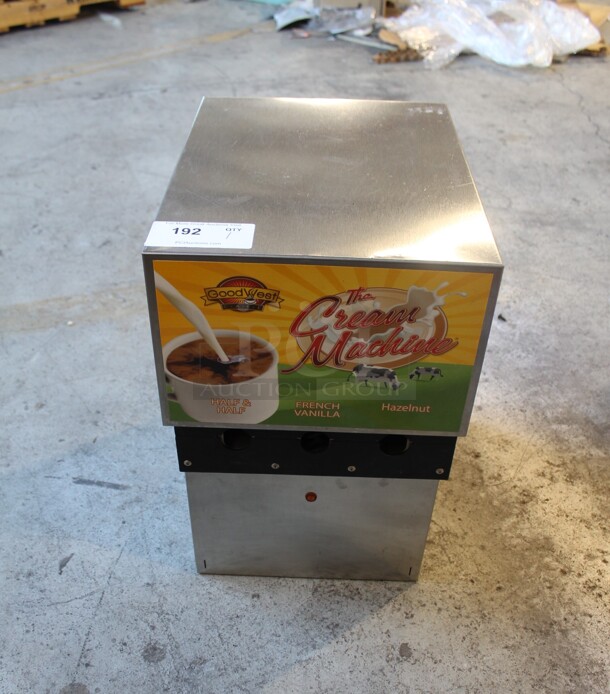 Goodwest GW3 Stainless Steel Commercial Countertop Cream Dispenser. 115 Volts, 1 Phase. Cannot Test Due To Missing Power Cord - Image 1 of 6