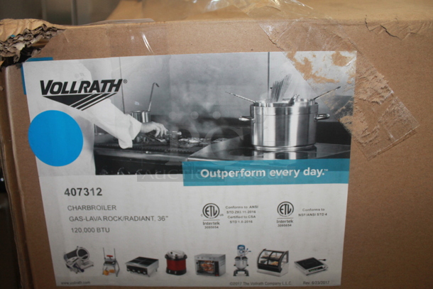 BRAND NEW IN BOX! Vollrath 407312 Stainless Steel Commercial Countertop Gas Powered Charbroiler Grill. Stock Picture Used As Galley Picture. Tested and Working! - Image 4 of 6