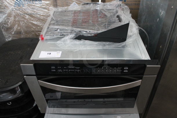 BRAND NEW SCRATCH AND DENT! 2022 KoolMore KM-MD-1SS Stainless Steel Commercial Microwave Oven Drawer. 120 Volts, 1 Phase. - Image 1 of 7