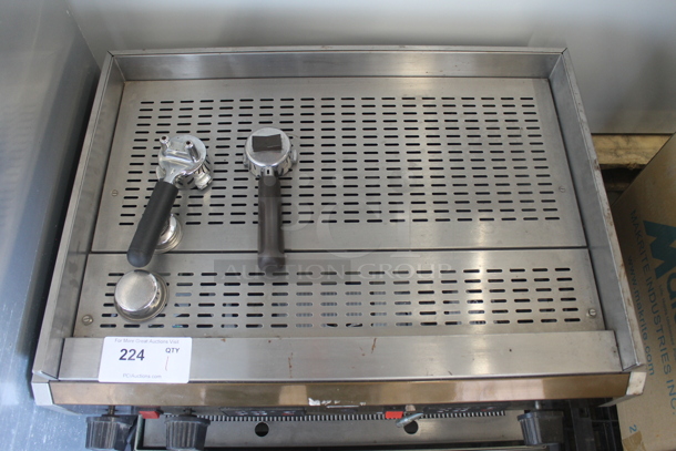 Wega ANTARES EVD 2N Stainless Steel Commercial Countertop 2 Group Espresso Machine w/ 2 Steam Wands. 230 Volts, 1 Phase.  - Image 2 of 4