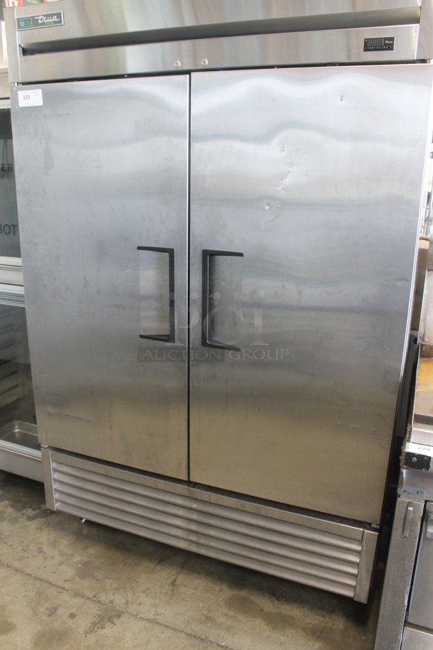 2016 True T-49F-HC Stainless Steel Commercial 2 Door Reach In Freezer w/ Poly Coated Racks on Commercial Casters. 115 Volts, 1 Phase. Tested and Working! - Image 3 of 6