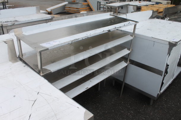 BRAND NEW SCRATCH AND DENT! Stainless Steel Commercial 4 Tier Shelving Unit. - Image 2 of 3