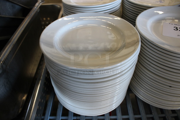 25 White Ceramic Plates. 6.5x6.5x1. 25 Times Your Bid!