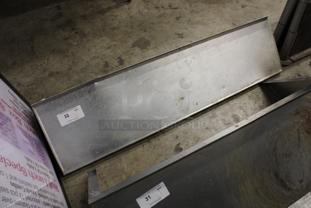 Stainless Steel Shelf w/ Wall Mount Brackets. 48x12x12