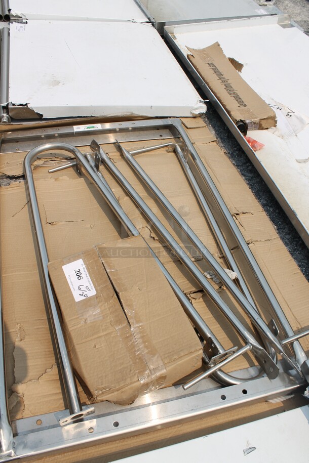 BRAND NEW SCRATCH AND DENT! Regency 6006477KD Commercial Stainless Steel Disassembled Mat Transport And Wash Cart.  - Image 3 of 6