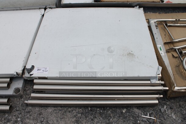 BRAND NEW SCRATCH AND DENT! Regency 600TS3036S Commercial Stainless Steel Disassembled Work Table With Undershelf And Legs. - Image 1 of 5