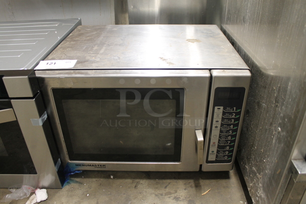 2016 Menumaster RFS12TSW Stainless Steel Commercial Countertop Microwave Oven. 120 Volts, 1 Phase.