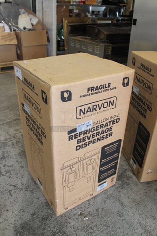 BRAND NEW IN BOX! Narvon MEGA 140S 378D10G1 Stainless Steel Commercial Single 10 Gallon Bowl Refrigerated Beverage Dispenser. 120 Volts, 1 Phase. Tested and Working! - Image 4 of 7