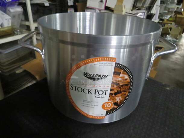 One NEW Vollrath 10 Quart Stainless Steel Stock Pot. #67510 - Image 1 of 1