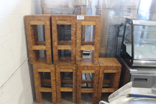 7 Butcher Block Slim Line Tables. 7 Times Your BId! - Image 1 of 3