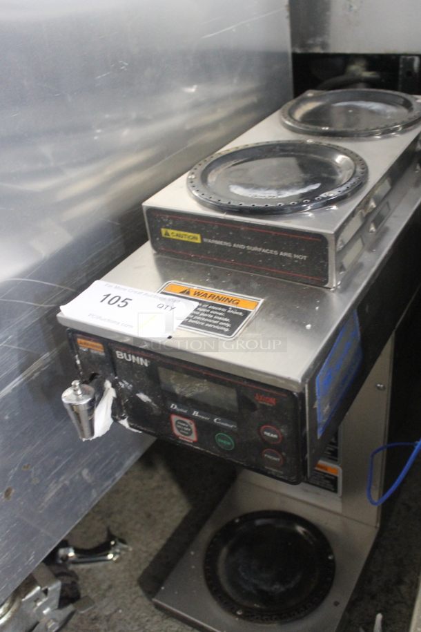2015 Bunn AXIOM-DV-3 Stainless Steel Commercial 3 Burner Coffee Machine w/ Hot Water Dispenser. 120 Volts, 1 Phase.  - Image 2 of 4