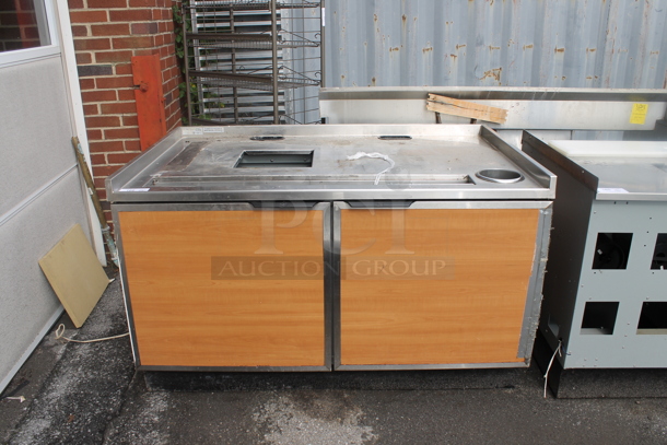 Duke SUB-BD-60-LM Stainless Steel Commercial Soda Station w/ Wood Pattern Doors.  - Image 1 of 5